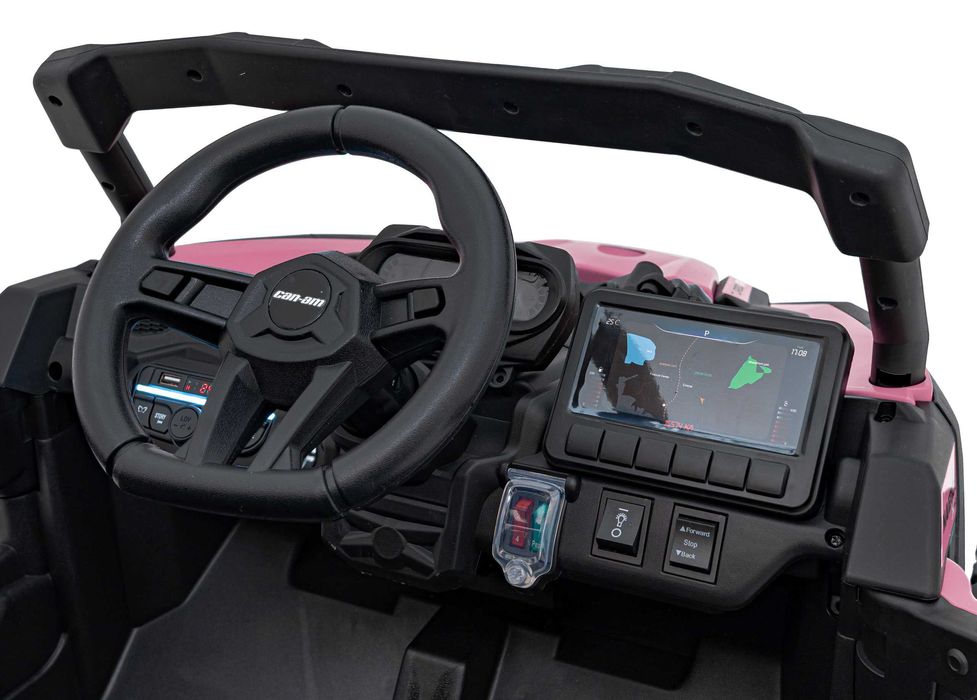UTV electric pt copii Can-Am Maverick 24V 800W 4x4 (CA003) Roz