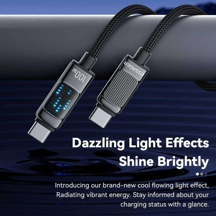 Cablu 2M USB-C la USB-C, iPhone 17 16 15 OnePlus Samsung Google Pixel