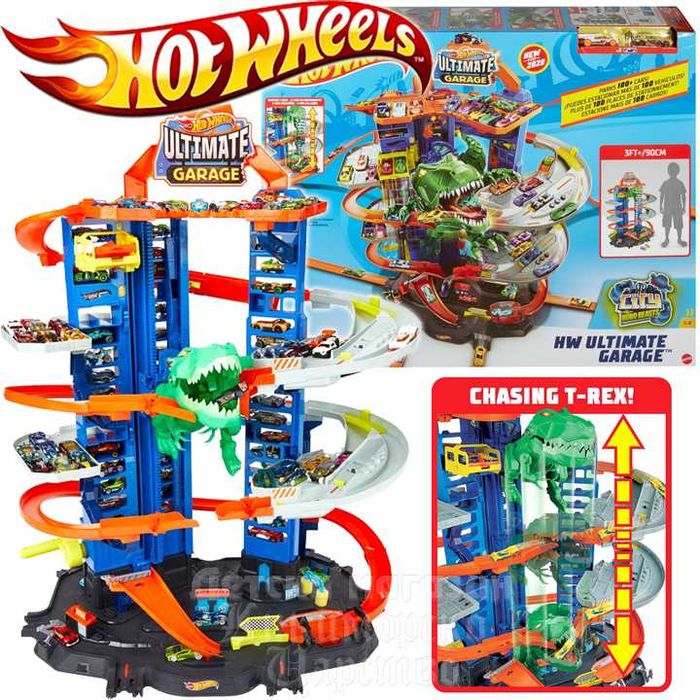 Hot Wheels Ultimate Garage Игрален комплект Гараж T-Rex