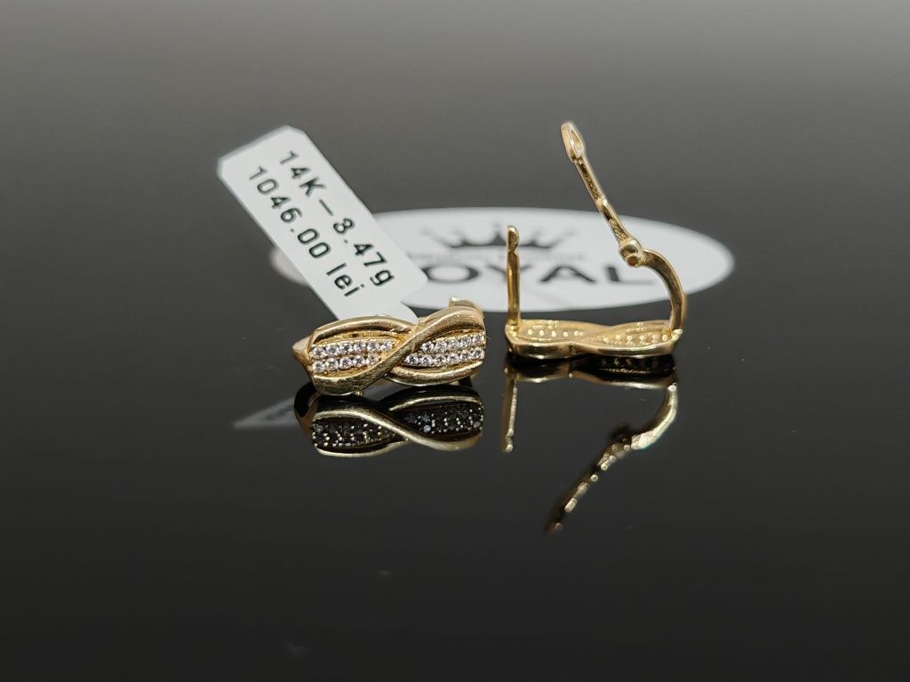 Bijuteria Royal CB : Cercei dama aur 14K 3,47 gr