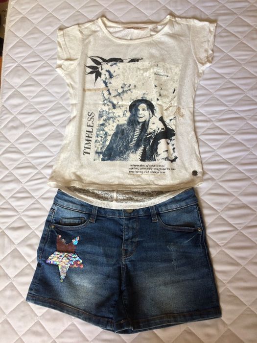 Pantaloni scurți Lot fetițe 6 piese  mărime 140-146 cm