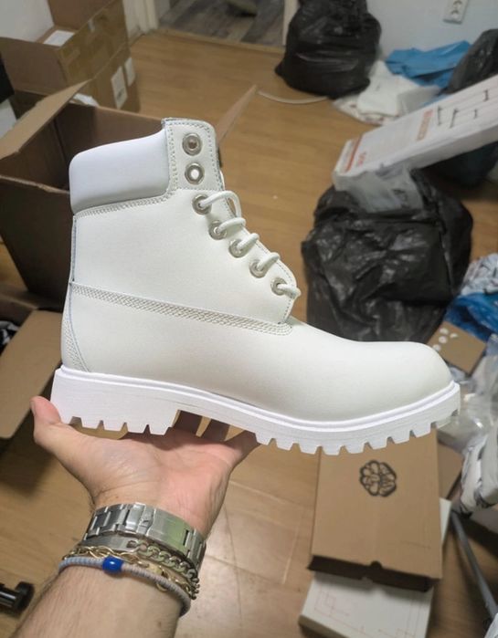 Ghete timberland all white