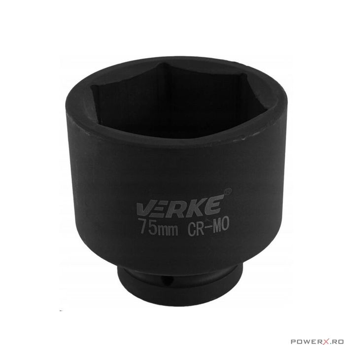 Cheie tubulara impact hexagonala, 75 mm, Verke