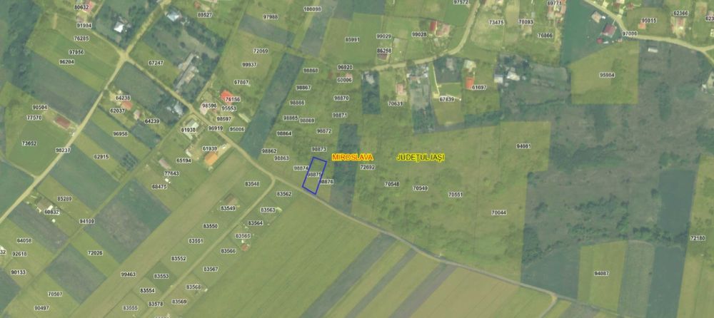 Teren ideal pentru construcția unei case, comuna Miroslava, Proselnici