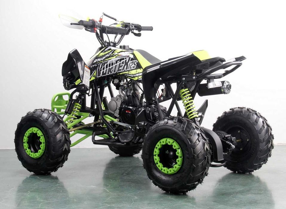 Atv SBR Vortex 7" 125cc 4T benzina negru/verde lemon