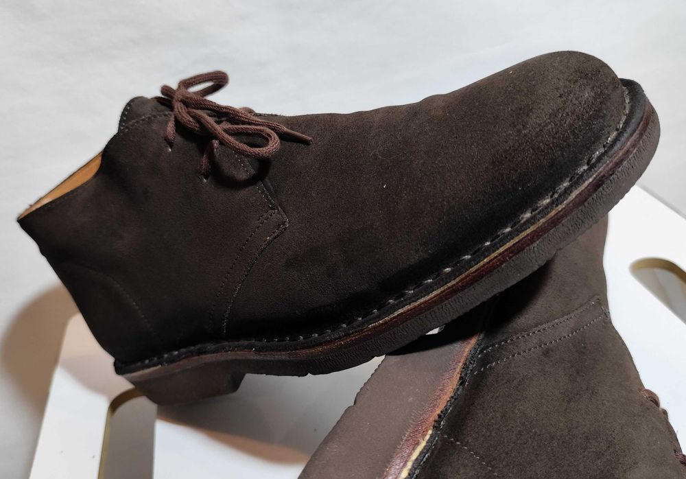 Ghete derby 43 chukka Aequus piele naturala moale suede