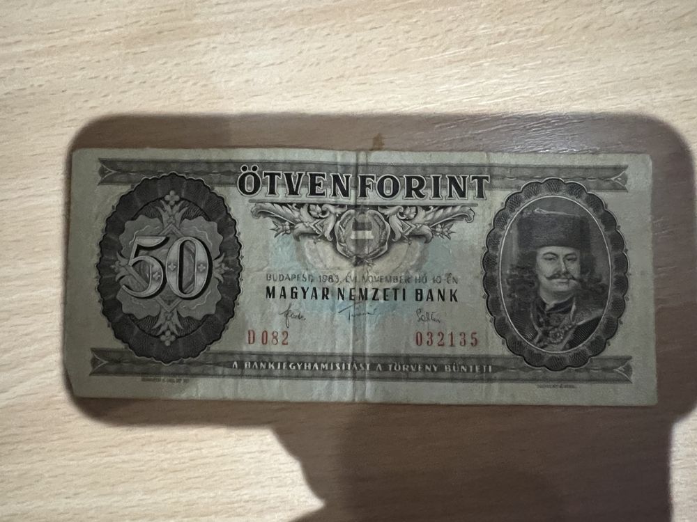 Vand bancnota 50 forint din 1983