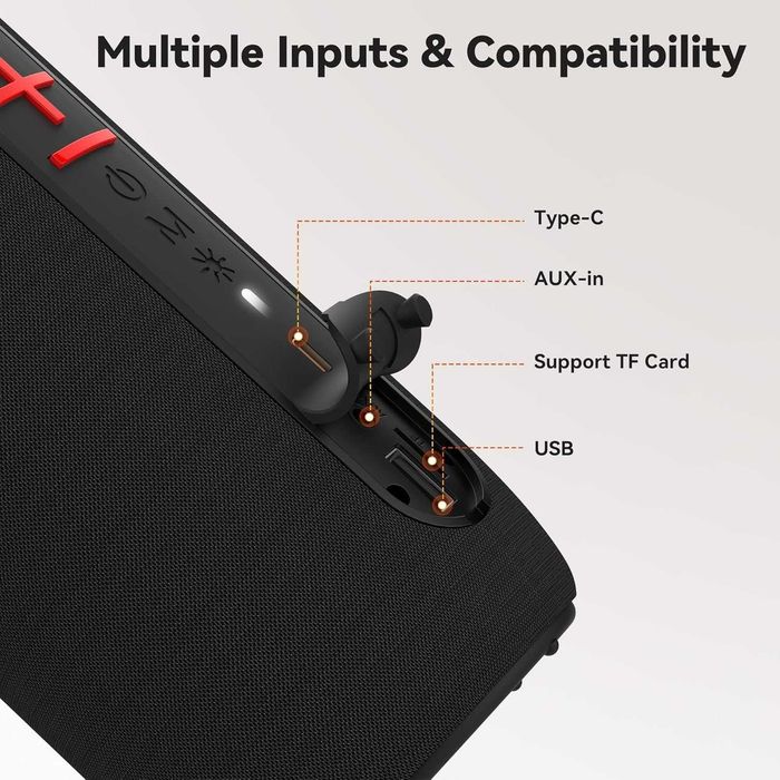 Преносима Bluetooth колонка Oraolo 24W RGB водоустойчива IPX6