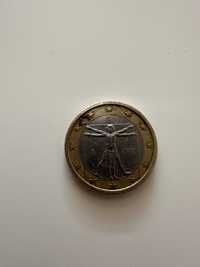 Рядка монета Leonardo Da Vinci 1 euro 2002