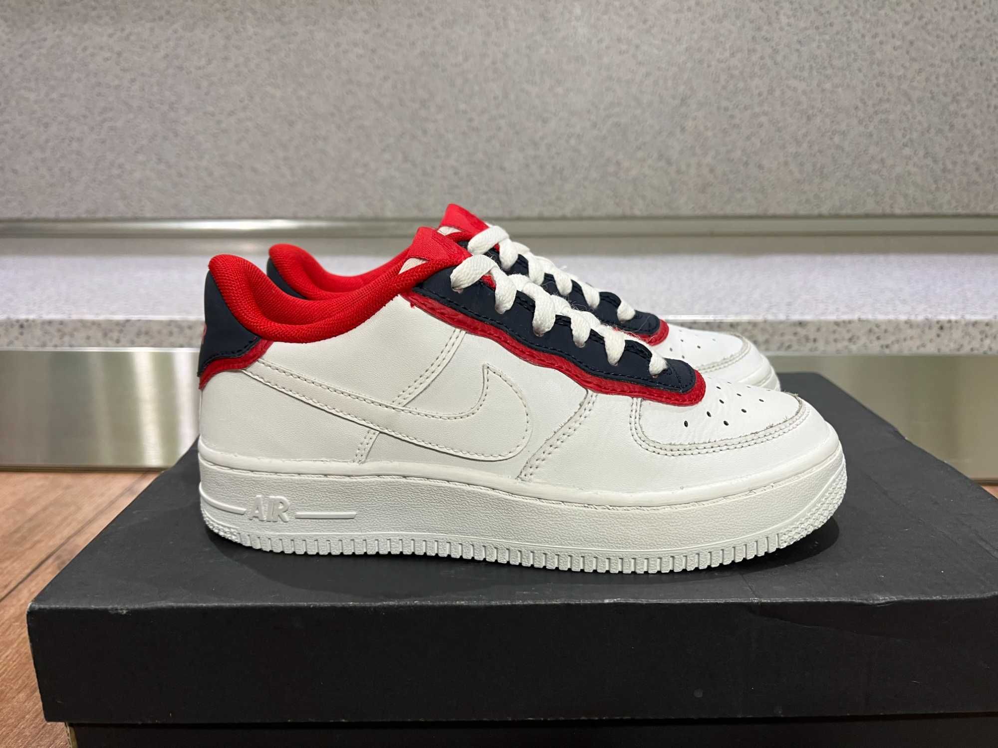 ОРИГИНАЛНИ *** Nike Air Force 1 Lv8 1 Dbl White/White/Obsidian