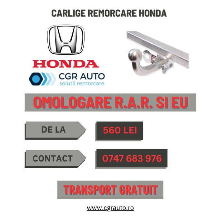 Carlige remorcare Honda siguranta si calitate premium