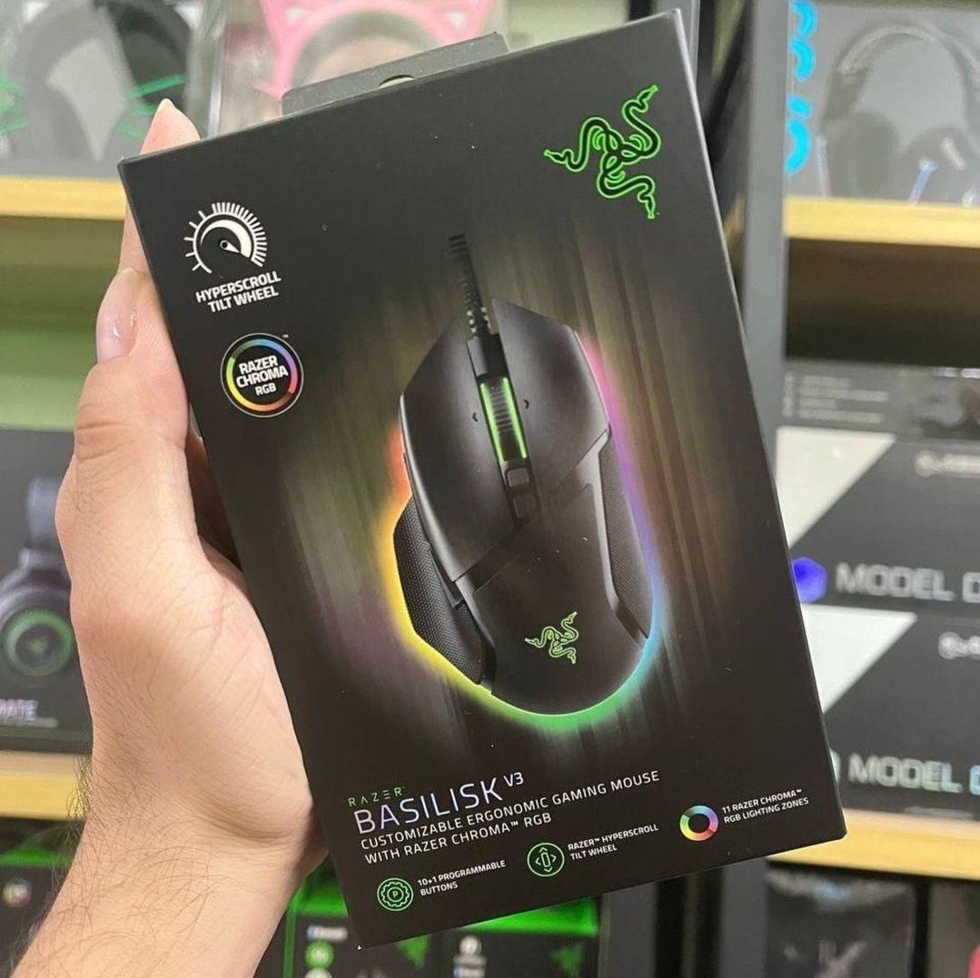 Топ! RAZER Basilisk V3 RGB  Проводная мышка/мышь (DPI 26K)