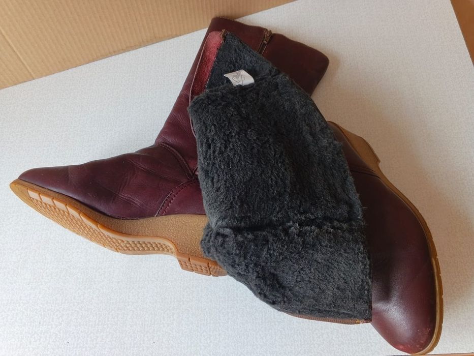 Сапоги зимние кожаные