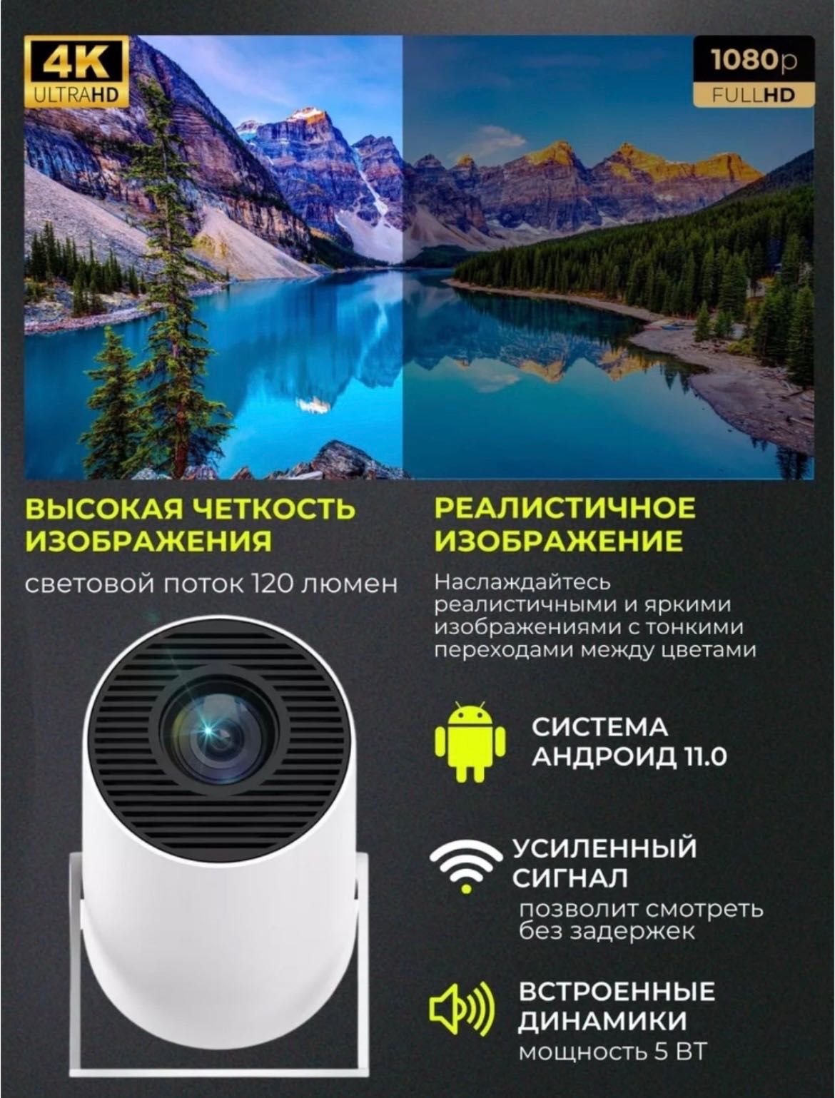 proektor sotiladi yangi madel HY300 Android 11 smart