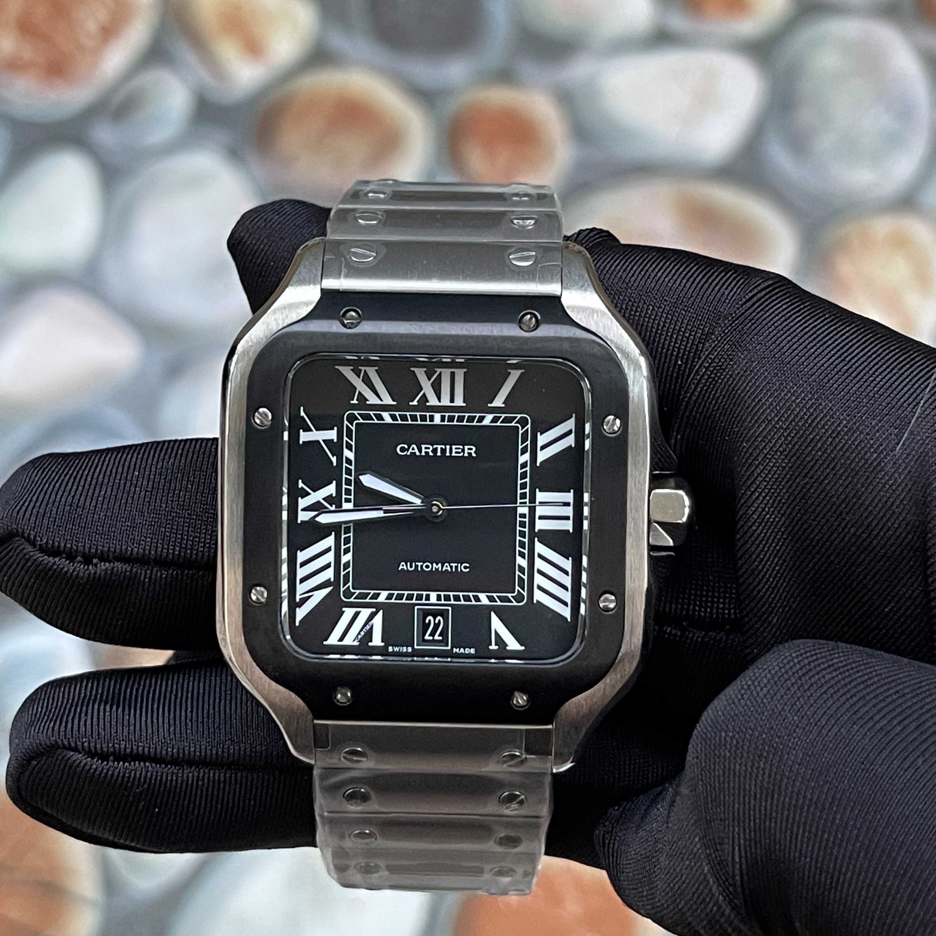 Ceas barbatesc Cartier Santos de Cartier Black automat