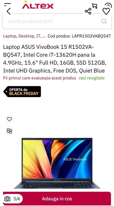 Notebook Asus A1500E-Black