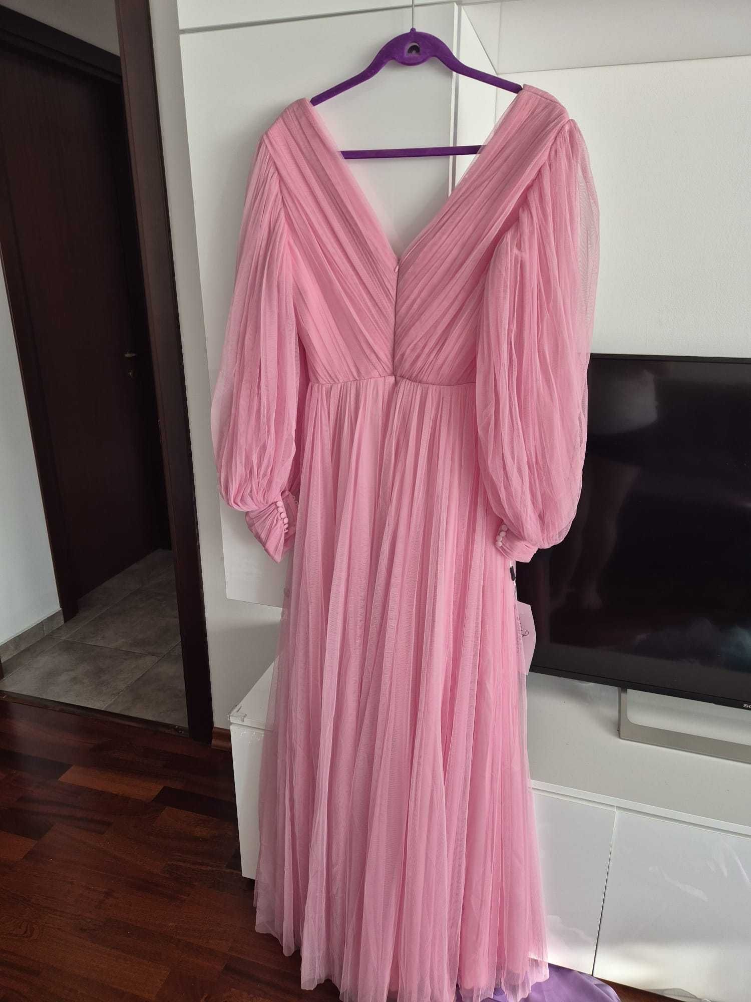 Rochie de seara roz NOUA Ana Radu marime L