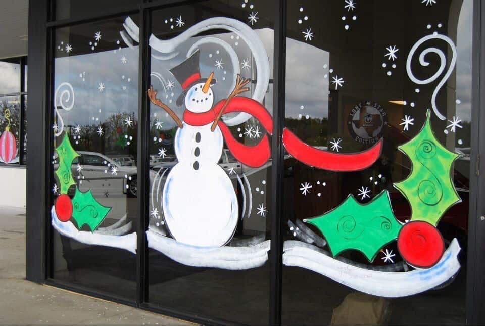 Новогодняя роспись витрин!