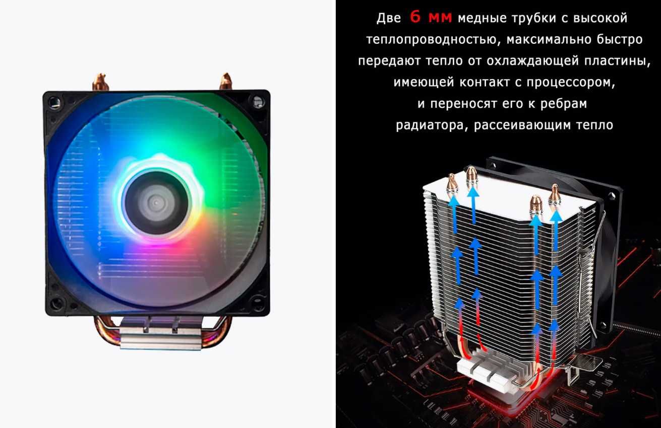 Кулер для процессора  A200 PLUS RGB Intel и AMD