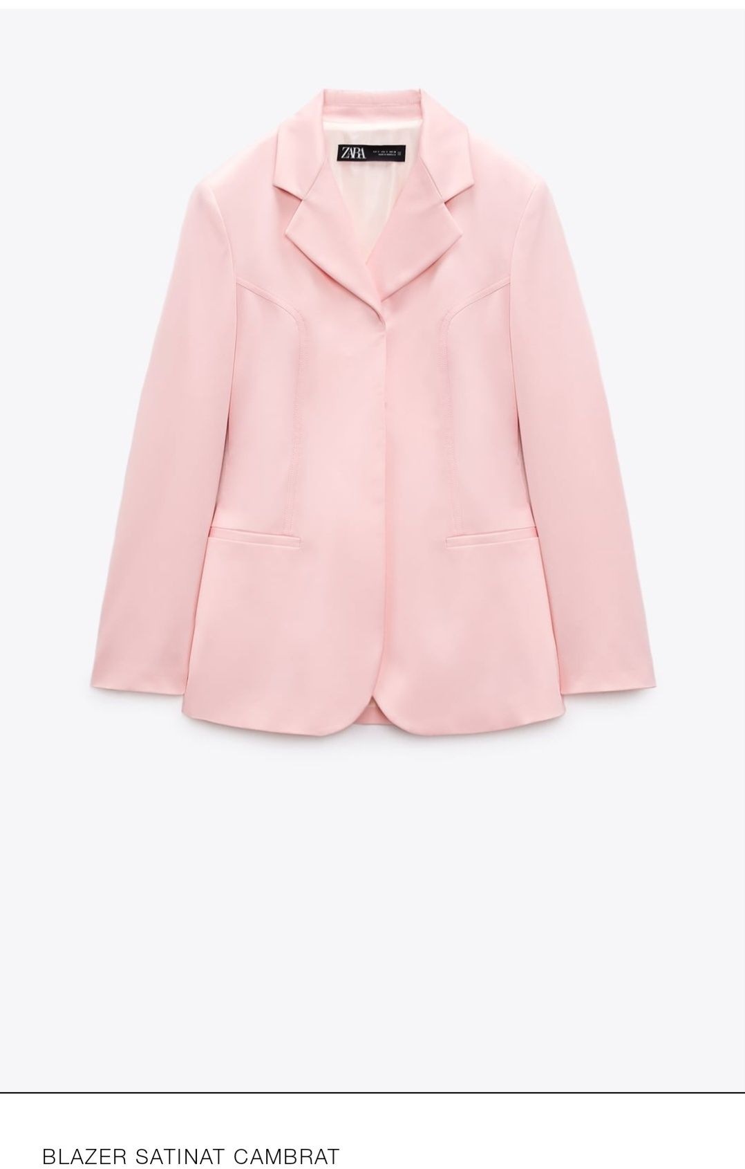 Blazer satinat cambrat Zara