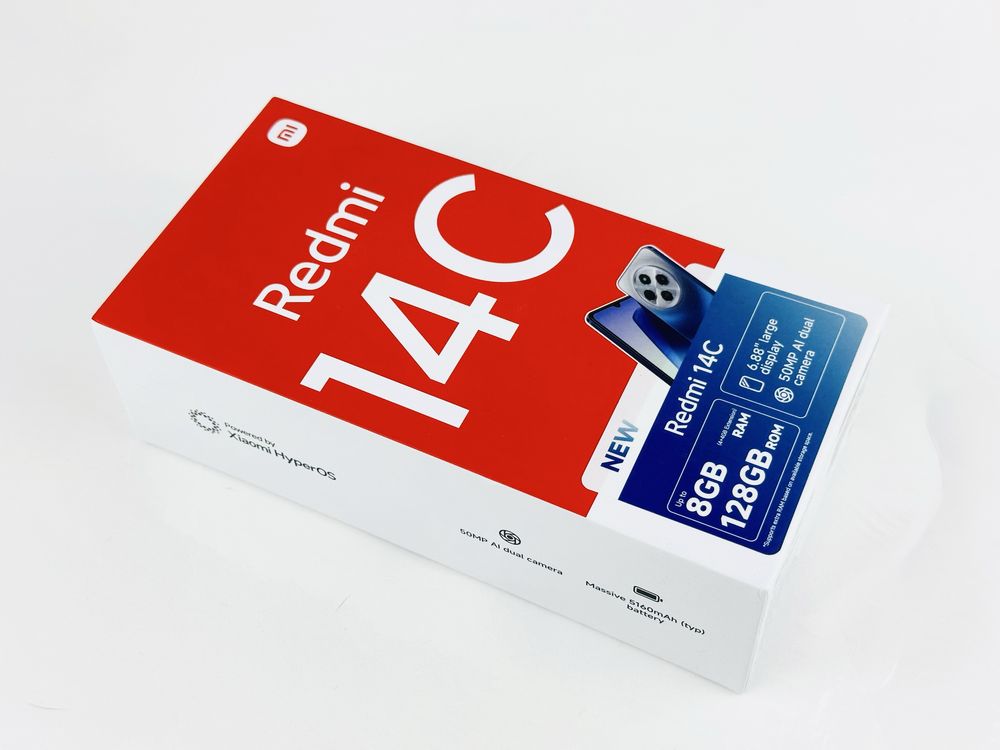 НОВ! Xiaomi Redmi 14C 128GB 4RAM Blue / Black  2г. Гараниця!