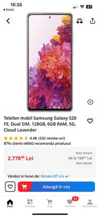Samsung s20 Fe, ca nou, vând sau schimb
