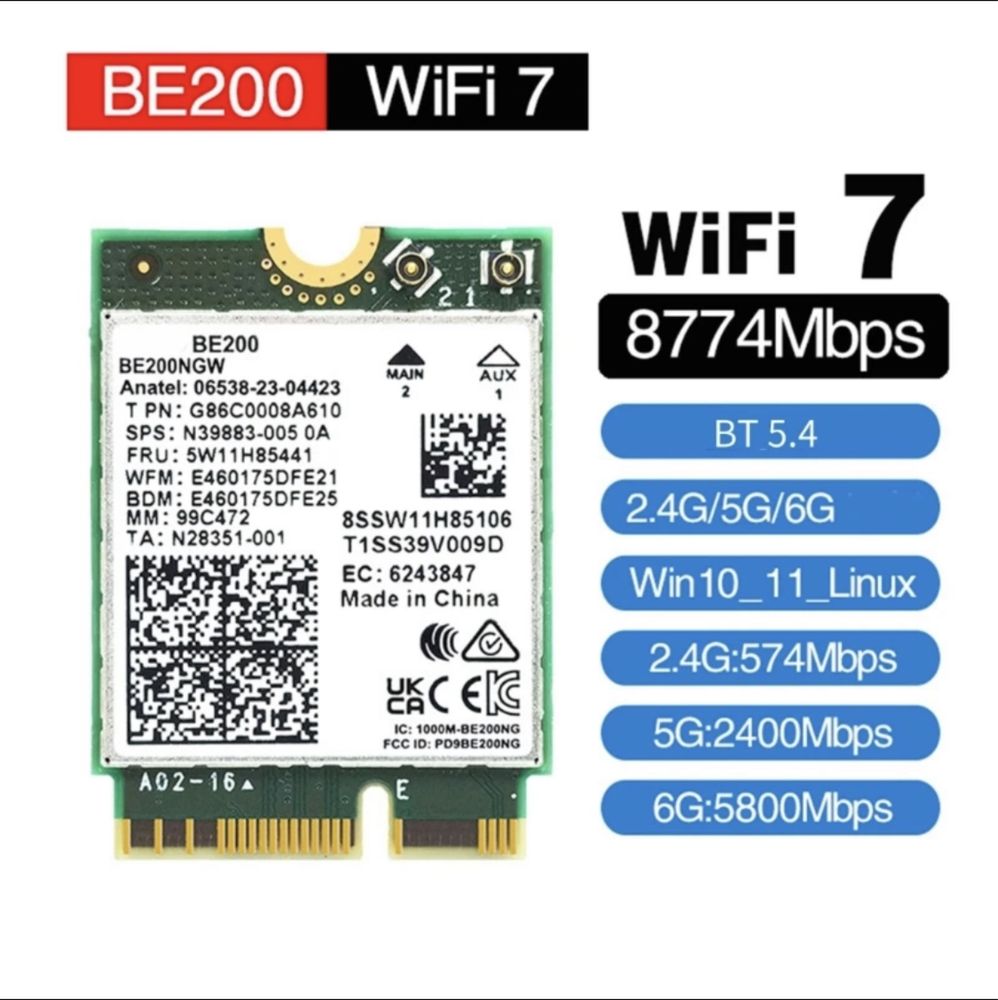 Intel BE200 NGW- WIFI 7