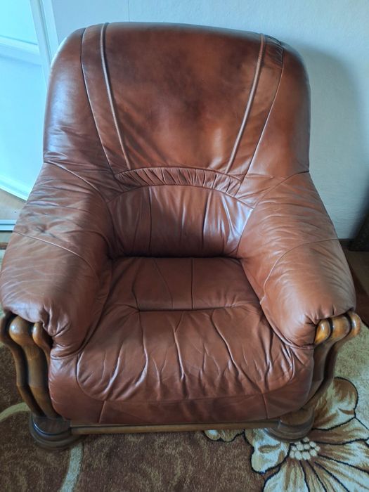 Canapea+3 fotolii din piele