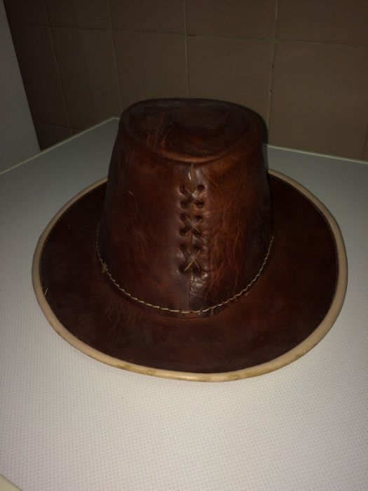 Palarie piele maro