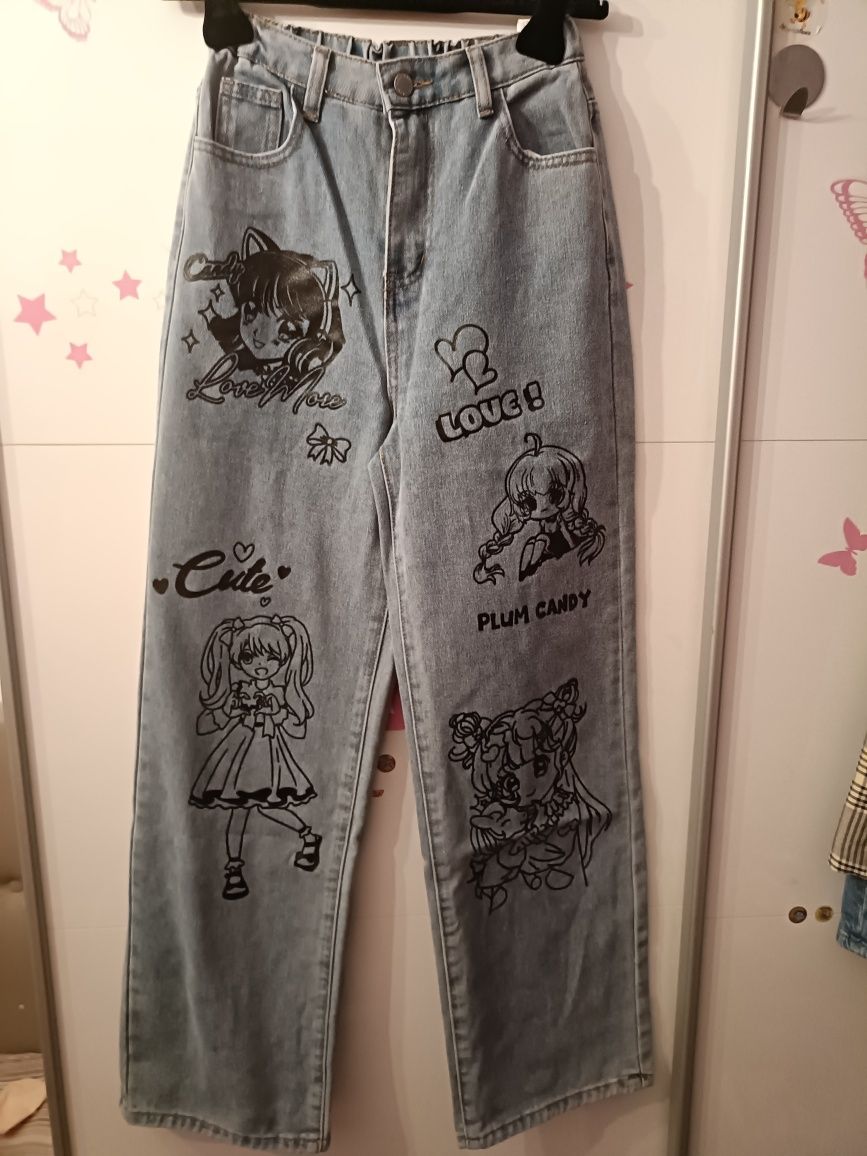 Blugi Noi  fete Anime mărime 152 sau SX