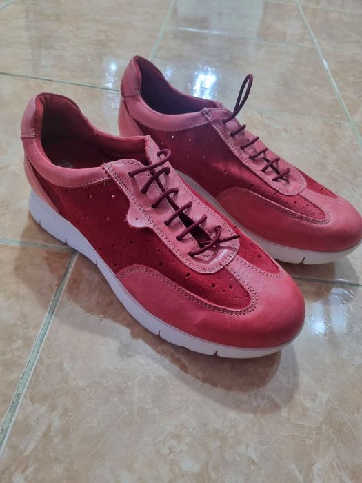 Pantofi sport noi,piele naturala