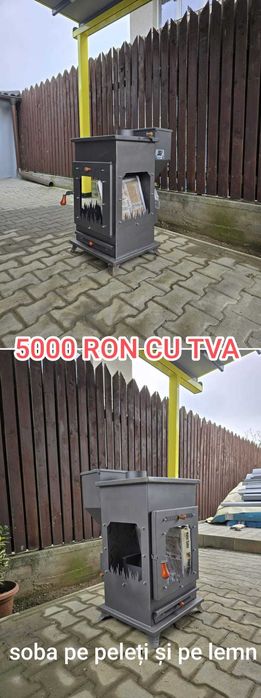 soba pe peleti si lemne