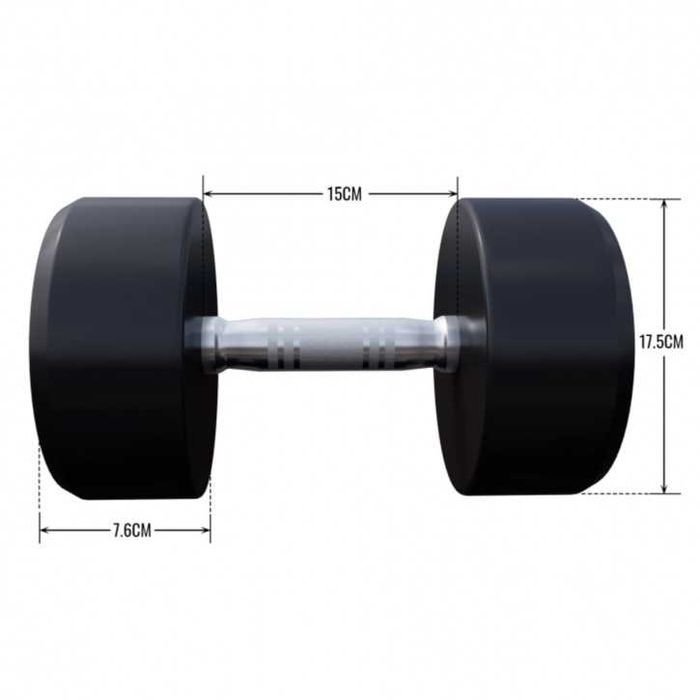 Ganteră rotundă fixă 17,5 KG