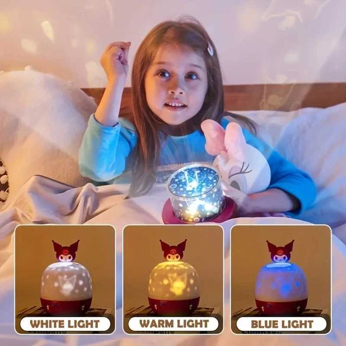 Аниме нощна лампа – въртящ се проектор със светлини и герои Kuromi