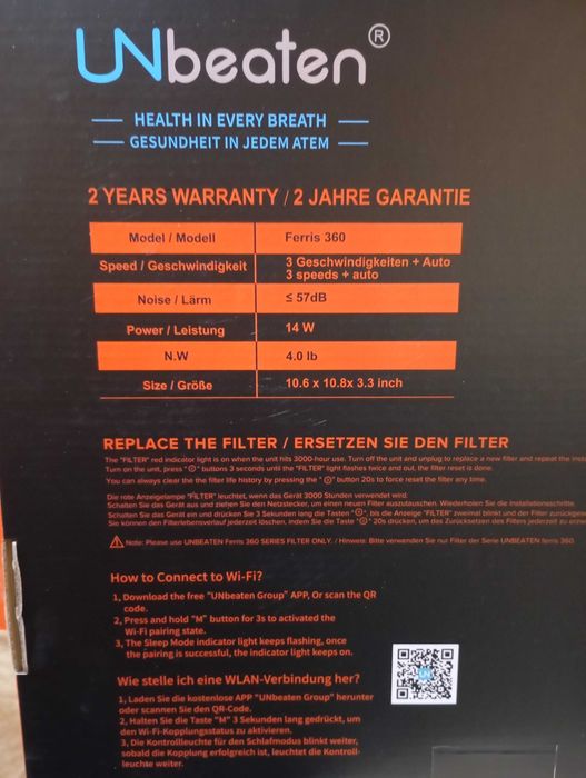 Purificator de aer Smart UNbeaten Ferris 360