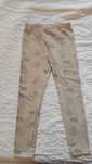 Pantaloni flausati tip colanti bej imprimeuZombie DASH, 122-128 cm