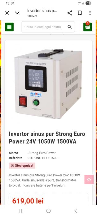 Invertor sinus pur strong euro power 24v