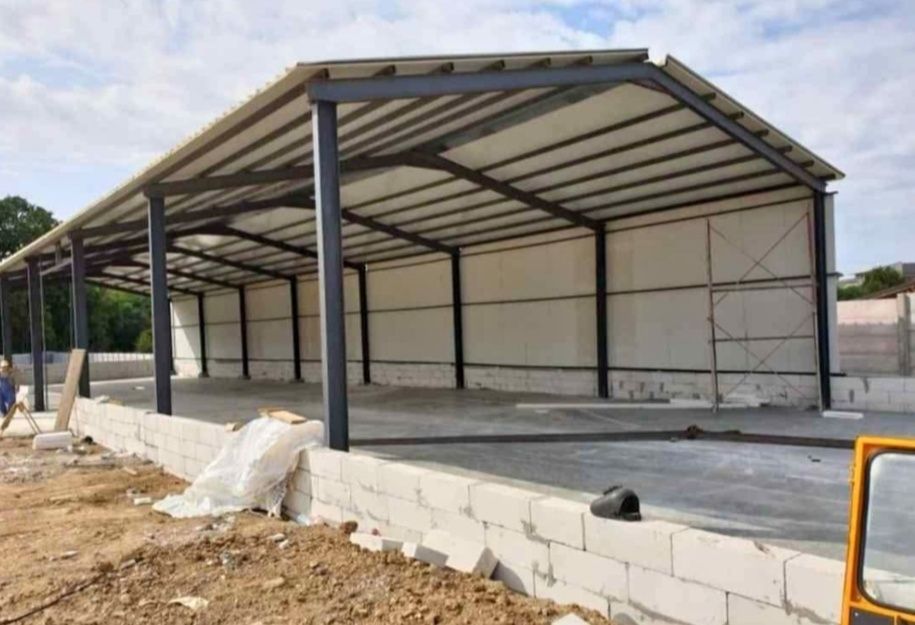 Vând hala metalica 12cu 25 completa sau pe elemente