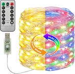 НОВИ! LED декоративни лампички с дистанционно и таймер, 12м