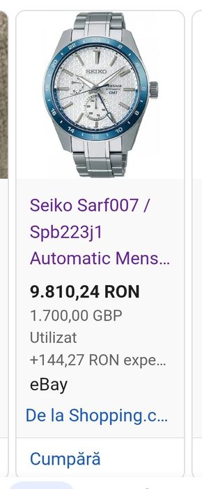 Ceas Seiko Gmt Power reserve 140 Th ediție limitata nu omega tudor