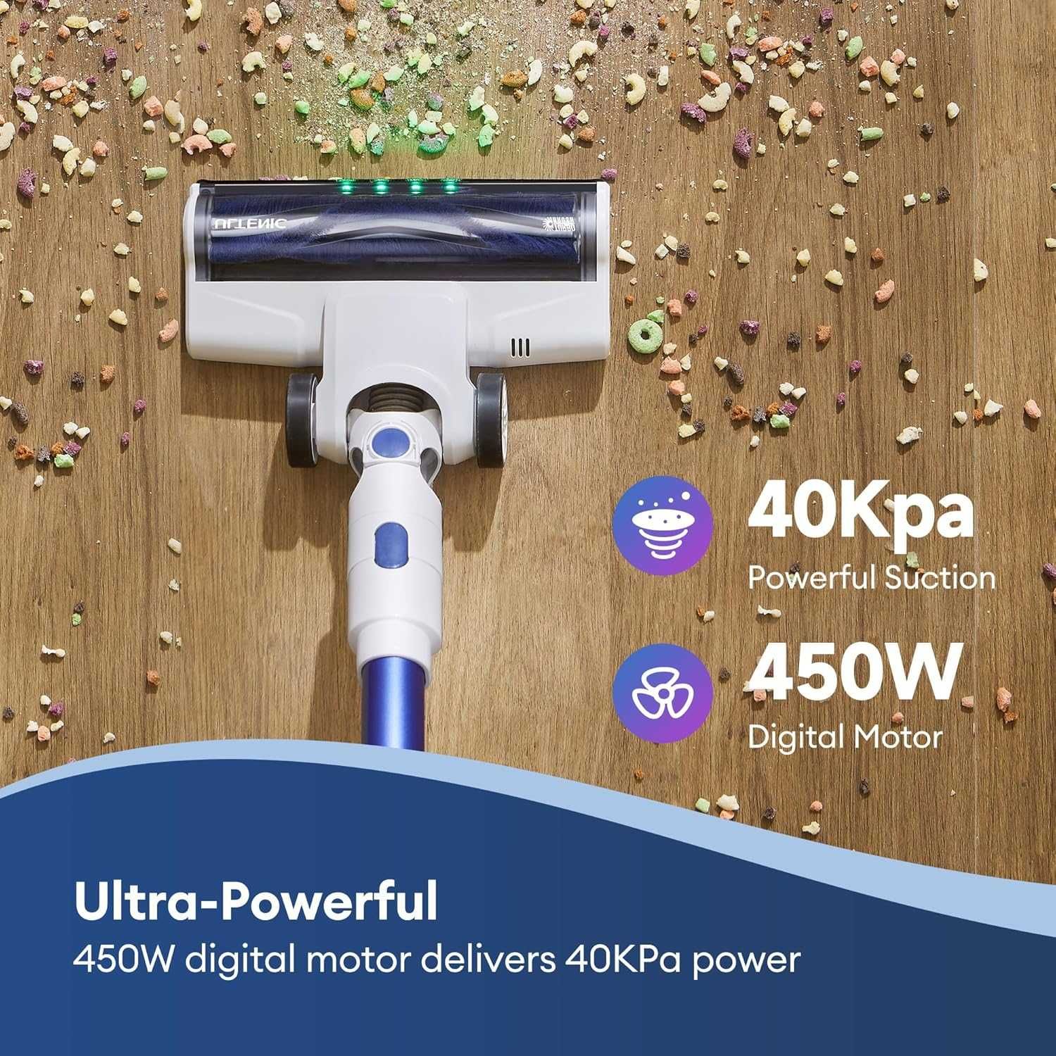 Безжична прахосмукачка Ultenic U10 Ultra, 40000Pa, мощно почистване