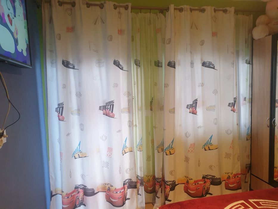 Perdea copii cu masina McQuin+draperii cu masina mcQuin.