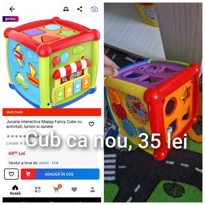 Cub interactiv pt copii