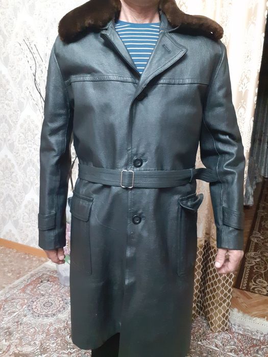Продам плащ мужской из натуральной кожи и цигейки