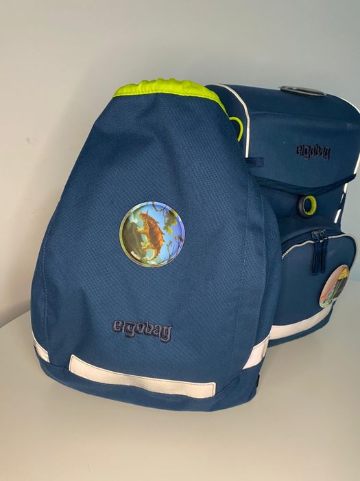 Ghiozdan Rucsac școlar ergonomic Ergobag Cubo Set, set de 2 piese