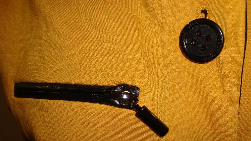 Sacou/Geacă eleganta galben cu negru, mărimea M-L (40), Dolce Vita