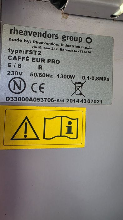 Aparat Cafea Rheavendors Europa