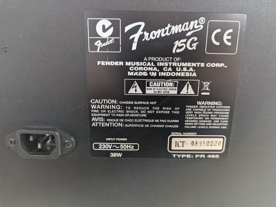 Усилвател за китара Fender - Frontman 15g