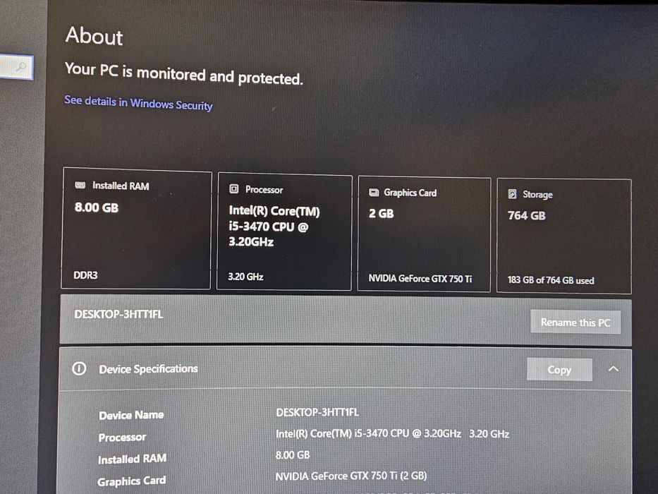 Pc I5 3470,Gtx 750ti