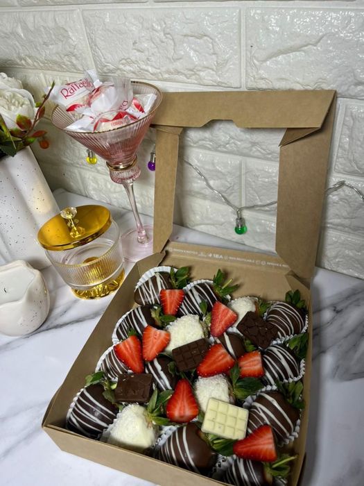 Клубника в шоколаде свежый жасап береміз